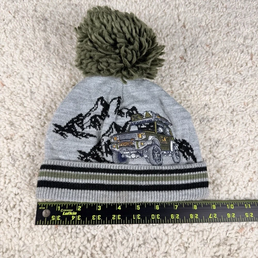 Children's Place Off-road Adventure Boys Mountain Pom Pom‎ Beanie OS